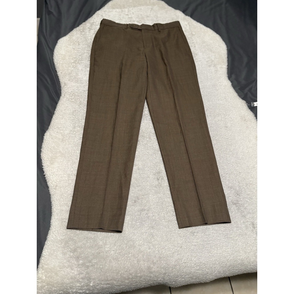 Santorelli Pants Mens 32x31 Tobacco Brown Straight Leg Dress Slacks
